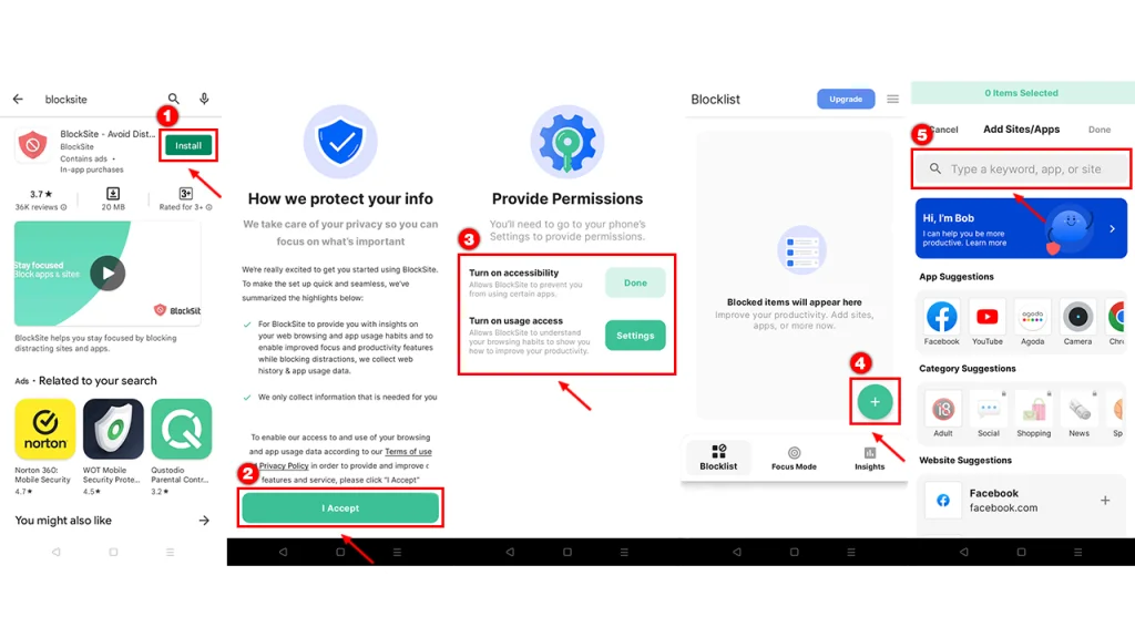 safe website setting process